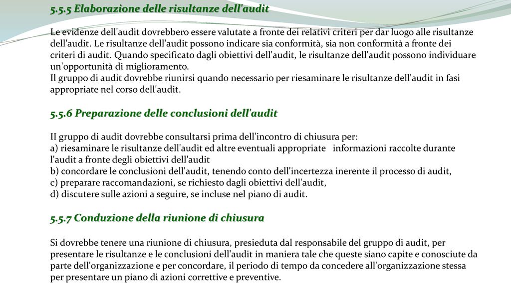 Linee Guida Per Audit Di Sistemi Di Gestione Ppt Scaricare